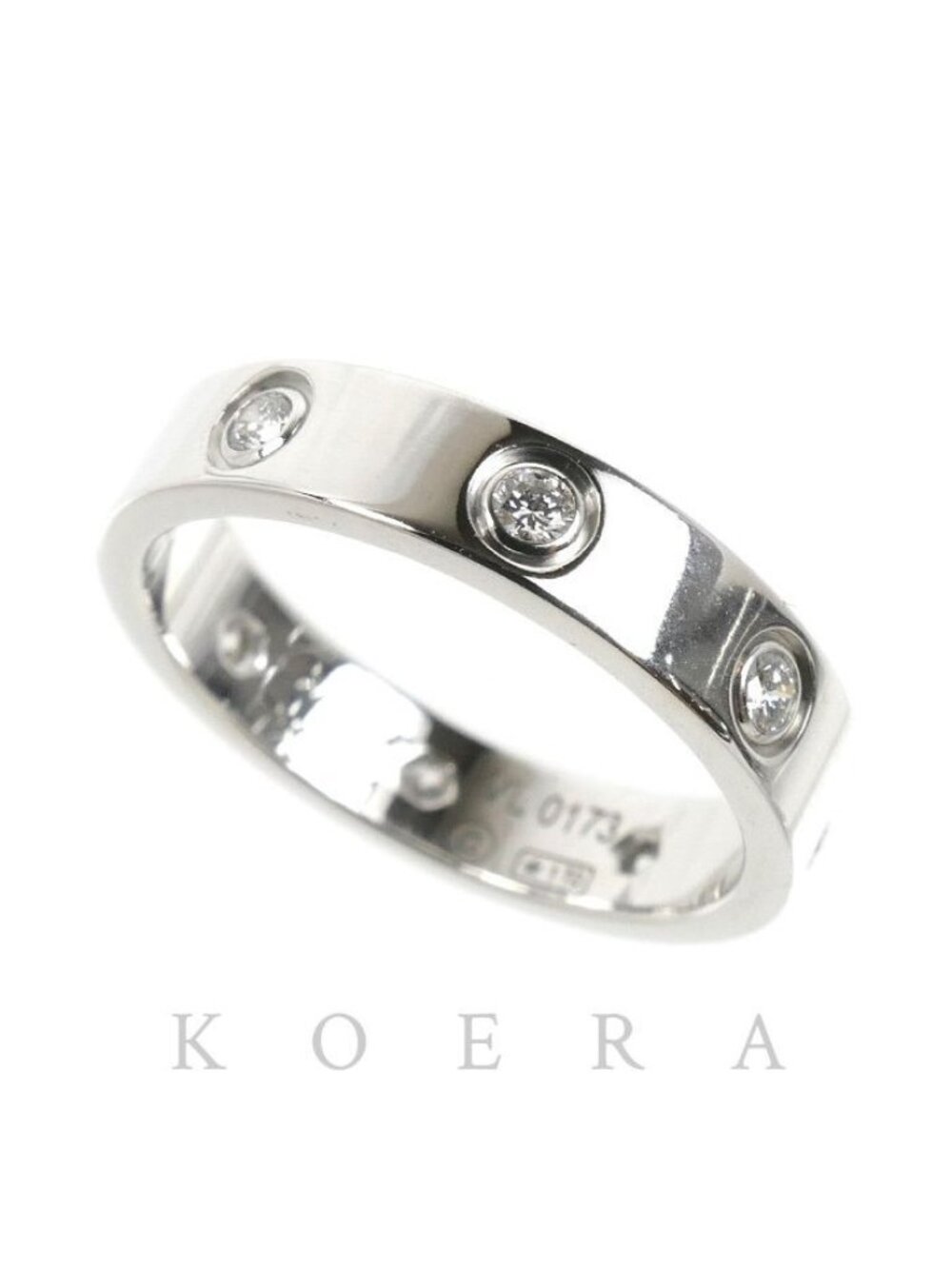 Cartier 18k White Gold Mini Love Full Diamond Ring